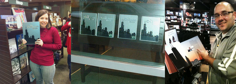 The Chicago Book on display at Chicago outlets